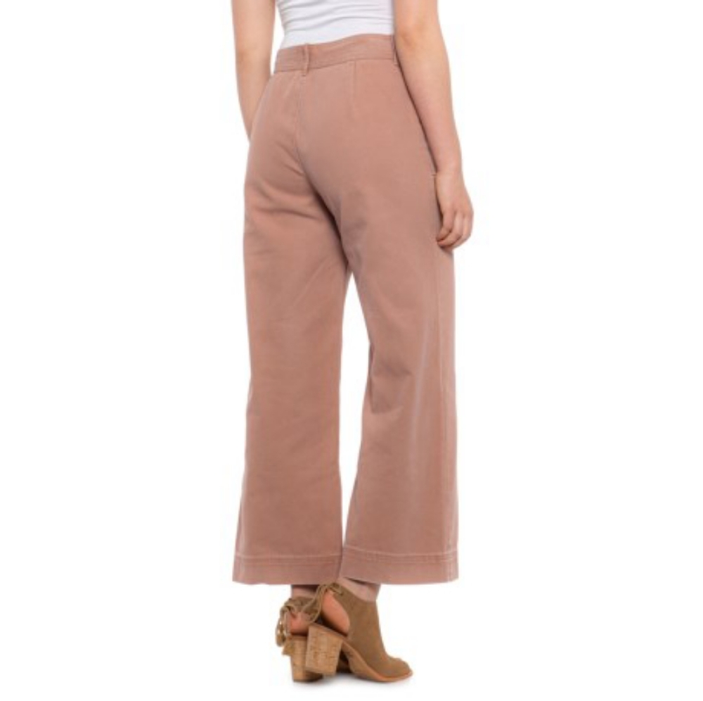 NWT FRYE Nadia Wide Leg Canvas Pant, Rose - Picture 3 of 3
